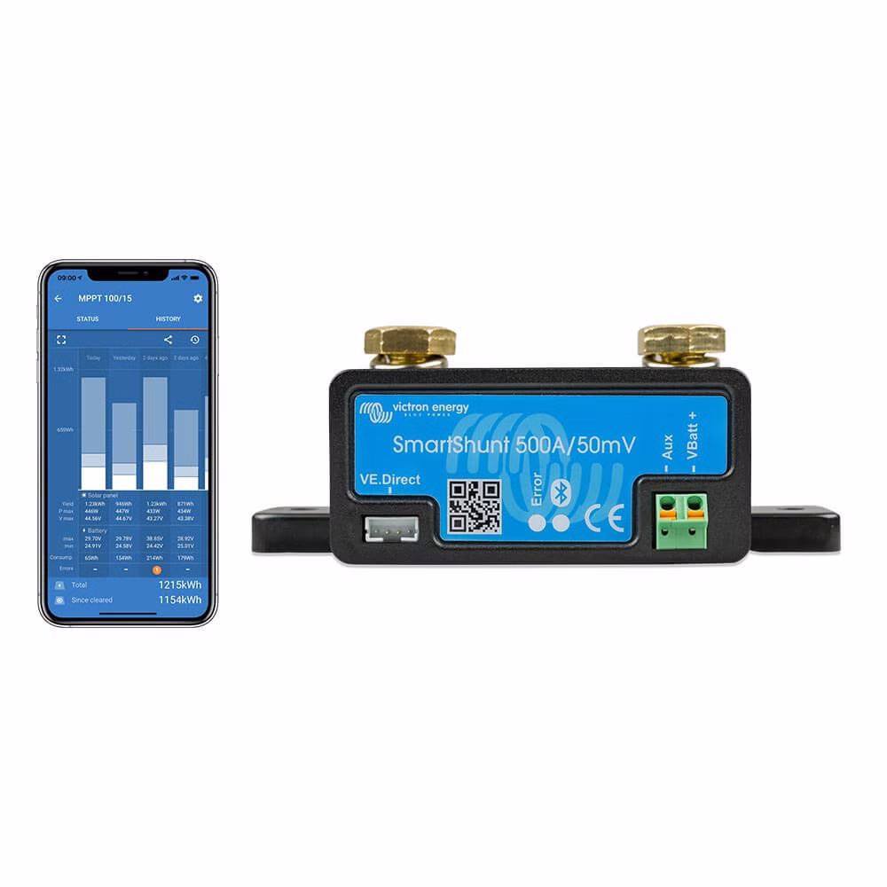 Victron SmartShunt 500 A / 50 mV – Batteriemonitor mit Bluetooth
