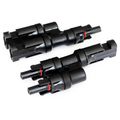 MC4 kompatibles Y-Adapter Set | Stecker/Stecker auf Buchse + Buchse/Buchse auf Stecker